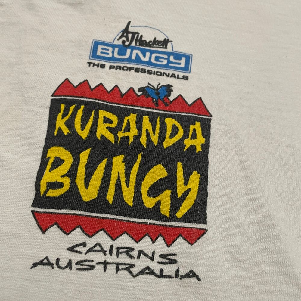 Vintage AJ Hackett Kuranda Bungy Tropical Velocity Cairns Australia Shirt Medium - Picture 9 of 16
